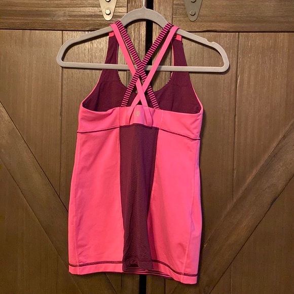 Lululemon🍋Energy Tank Hyper Stripe Raspberry - Picture 3 of 4